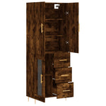 Highboard Smoked Oak 69.5x34x180 cm Engineered Wood 3195952