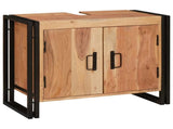 Sink cabinet with Shelf Brown 71 x 33 x 58 cm Solid Acacia Wood 4102767