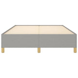 Bed Frame without Mattress Light Grey 135x190 cm Double Double Fabric 349866