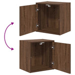 ZNTS Garage Wall Cabinets 2 pcs Brown Oak Engineered Wood 860638