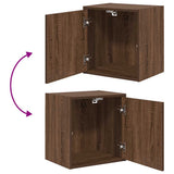 Garage Wall Cabinets 2 pcs Brown Oak Engineered Wood 860638