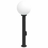 Bollard Light with Sensor&Outlet 80 cm Black IP44 4006123