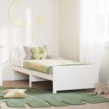 Bed Frame with Headboard White 80 x 200 cm Engineered Wood 877210