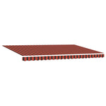 Retractable Awning Manual Orange and brown 500 x 350 cm Fabric 3331482