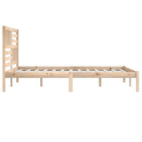 Bed Frame Natural Wood Solid Pine Wood 200 x 200 cm Lovely Design 3101043