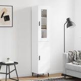 Highboard White 34.5x34x180 cm Engineered Wood 3199185