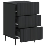 Bedside Cabinet Black 43x 41 x 68 cm Engineered Wood 894326