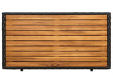 Cabinet Black 70 x 50 x 87 cm Polyester and Roly Ratten 42026912
