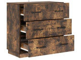 Drawer Cabinet Smoked Oak 66 x 34.5 x 87 cm Engineered Wood 895300