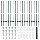 Welded Wire Fence 50 x 1 m PVC-Coated Steel Green Mesh 3336752