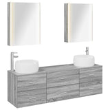 Bathroom Furniture Set 5 pcs Grey Sonoma 3407012