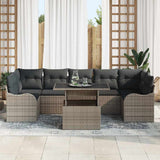 Garden Sofa Set with Cushion Manual 8 pcs Grey Poly rattan 3357152