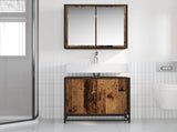 Bathroom Furniture Set with Door 2 pcs Old Wood Engineered Wood 3402468