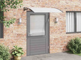 Door Canopy Black and Transparent 120x75 cm PC 144813