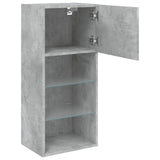 TV Cabinets with LED Lights 2 pcs Concrete Grey 40.5x30x90 cm 837050