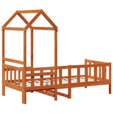 Day Bed Set 2 pcs Wax Brown Solid Pine Wood 3422707