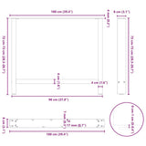 Dining Table Legs White 2 pcs 100x cm Steel 4013321