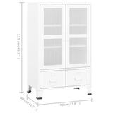 Industrial Storage Chest White Metal 339622