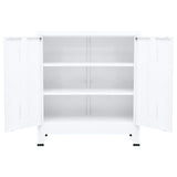 Storage Chest White Steel Medium Storage Chest Rectangular 339624