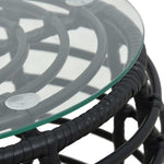 3 Piece Bistro Set Poly Rattan Black 48585