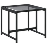 Garden Stools 4 pcs Black Poly Rattan 4008579