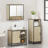 3 Piece Bathroom Furniture Set Sonoma Oak Engineered Wood 3300996