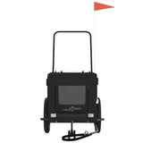 Pet Bike Trailer Black Oxford Fabric and Iron 93933