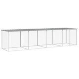Chicken Cage with Roof Light Grey 403x98x90 cm Galvanised Steel 3189055