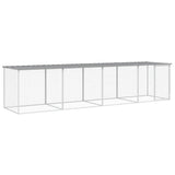Chicken Cage with Roof Light Grey 403x98x90 cm Galvanised Steel 3189055