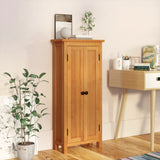 Storage Cabinet Light Oak Solid Oak Wood, MDF Veneer Medium 329926