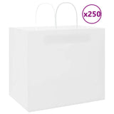 Paper Bags 250 pcs with Handles White 32x22x28 cm 4101624