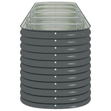 45521 Garden Raised Bed 400x80x81 cm Galvanised Steel Grey