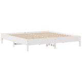 Bed Frame without Mattress White 180x200 cm Super King Solid Wood Pine 3306139