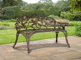 38.5" Cast Aluminum Outdoor Courtyard Decoration Park Leisure Rose Chair 40411767