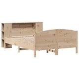 Bookcase Bed without Mattress 160x200cm Solid Wood Pine 3323059