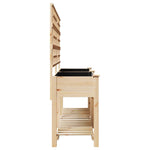 Garden Planter Beige 203.5 x 54 x 152.5 cm Solid fir wood 42006573