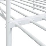 Daybed with Trundle without Mattress White 100x200 cm Steel 4104691