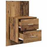 Wall-mounted Bedside Cabinet 2 pcs Old Wood 48.5 x 32.5 x 80 cm 880486