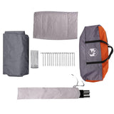 Cabin Tent 7-Person Grey and Orange 400 x 350 x 212 cm 42004028