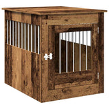 Dog Crate Furniture Old Wood 64.5x80x71 cm Engineered Wood 857645