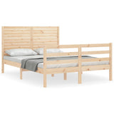Bed Frame without Mattress Double Solid Wood 3195001