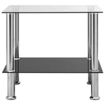 ZNTS Side Table Transparent 45x50x45 cm Tempered Glass 249529