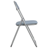 Folding Chair 2 pcs Grey 48 x 43.5 x 81 cm Faux Leather 42029046