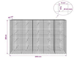 Gabion with 3.5 mm Wire and 5x5 cm Mesh 250x20x200 cm 3462191