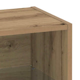 Floating Shelf with LED Light 2 pcs Brown 40 x 28.5 x 40 cm 863093