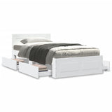 Bed Frame with Headboard without Mattress White 100x200 cm 3295576