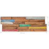 Wall Cladding Panels 10 pcs 1.03 m Solid Teak Wood 326169