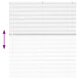 Venetian Blinds Height Adjustable White 130 x 120 cm Aluminium 42005976