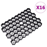 Grass Grids 16 pcs Black 60x40x3 cm Plastic 146279