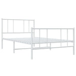 Metal Bed Frame without Mattress with Footboard White 90x200cm 352540